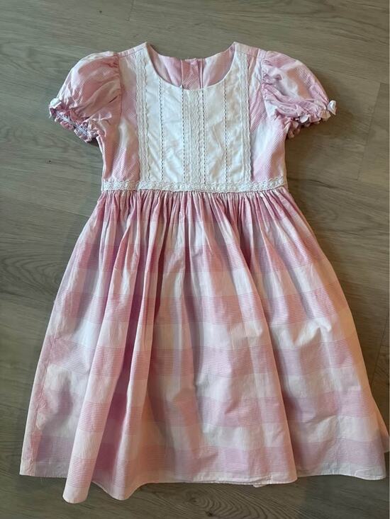 Ricrac & Ruffles Other - Darling Mae Ricrac & Ruffles Size 10 Mary Ann Pink White Plaid Gingham Dress